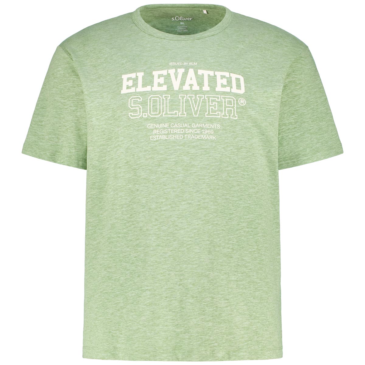 s.Oliver T-Shirt mit Print Farbe grün Größe: 3XL günstig online kaufen