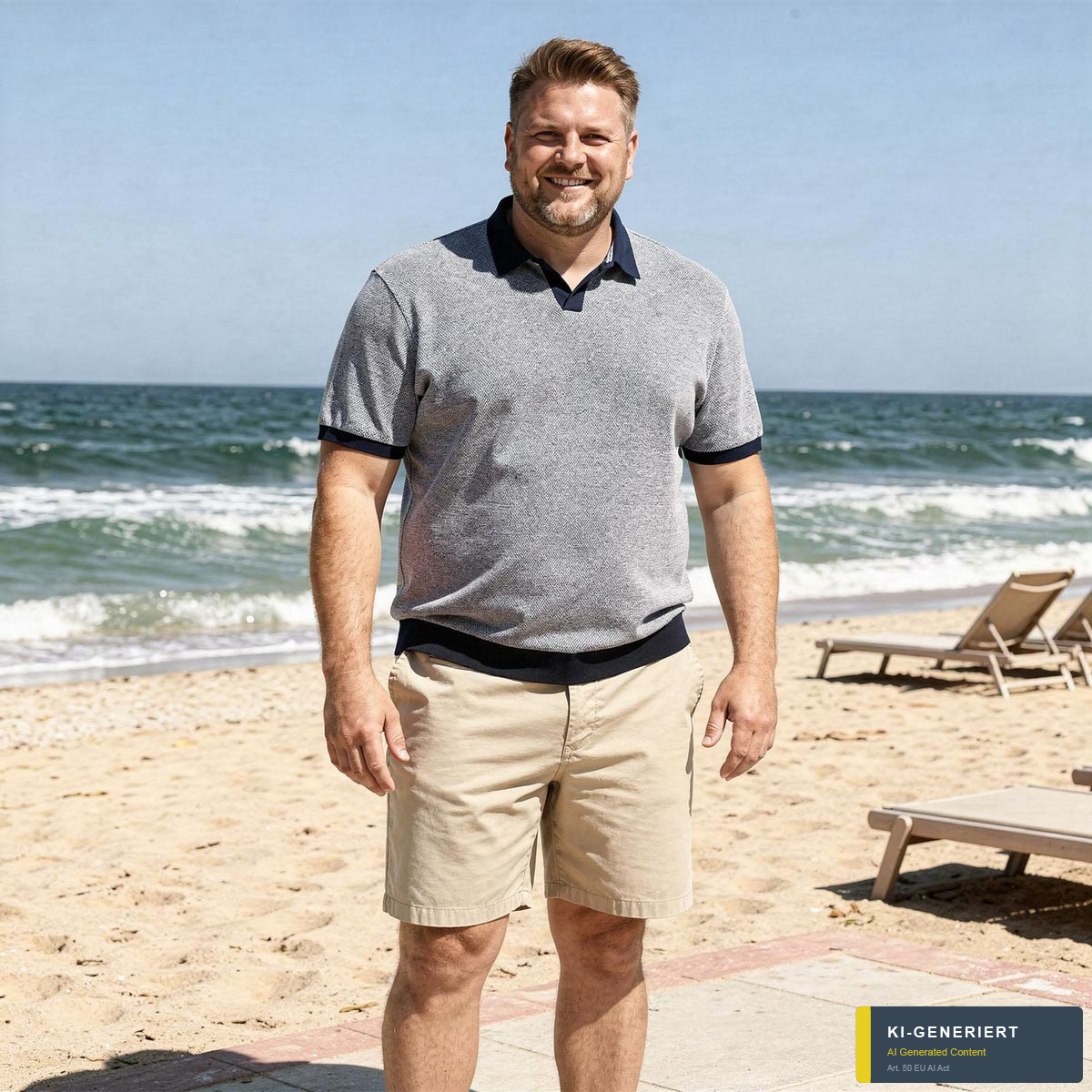RAGMAN Strick-Poloshirt mit Kontrastdetails marine