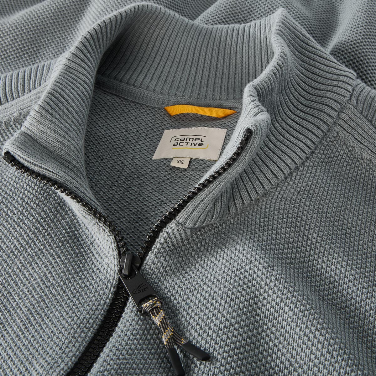 camel active Strickjacke mit Struktur blau