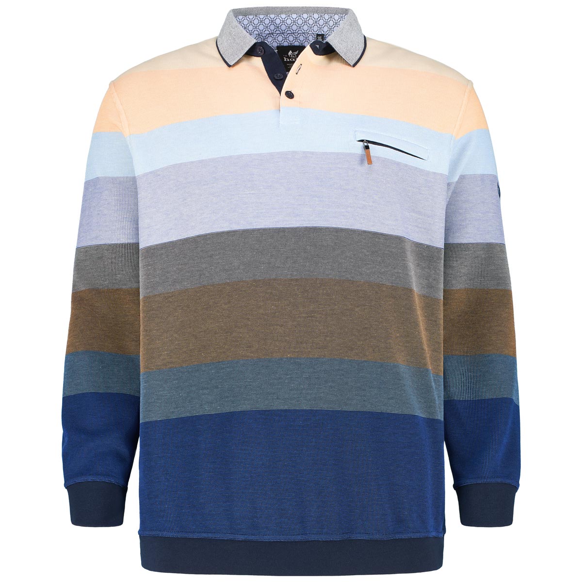 Hajo Sweatshirt "Stay Fresh", bügelfrei Farbe blau Größe: 4XL günstig online kaufen