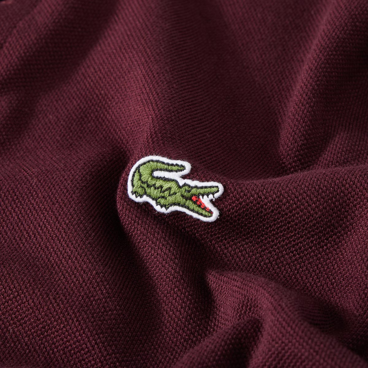 LACOSTE Poloshirt aus Baumwoll-Piqué dunkelrot