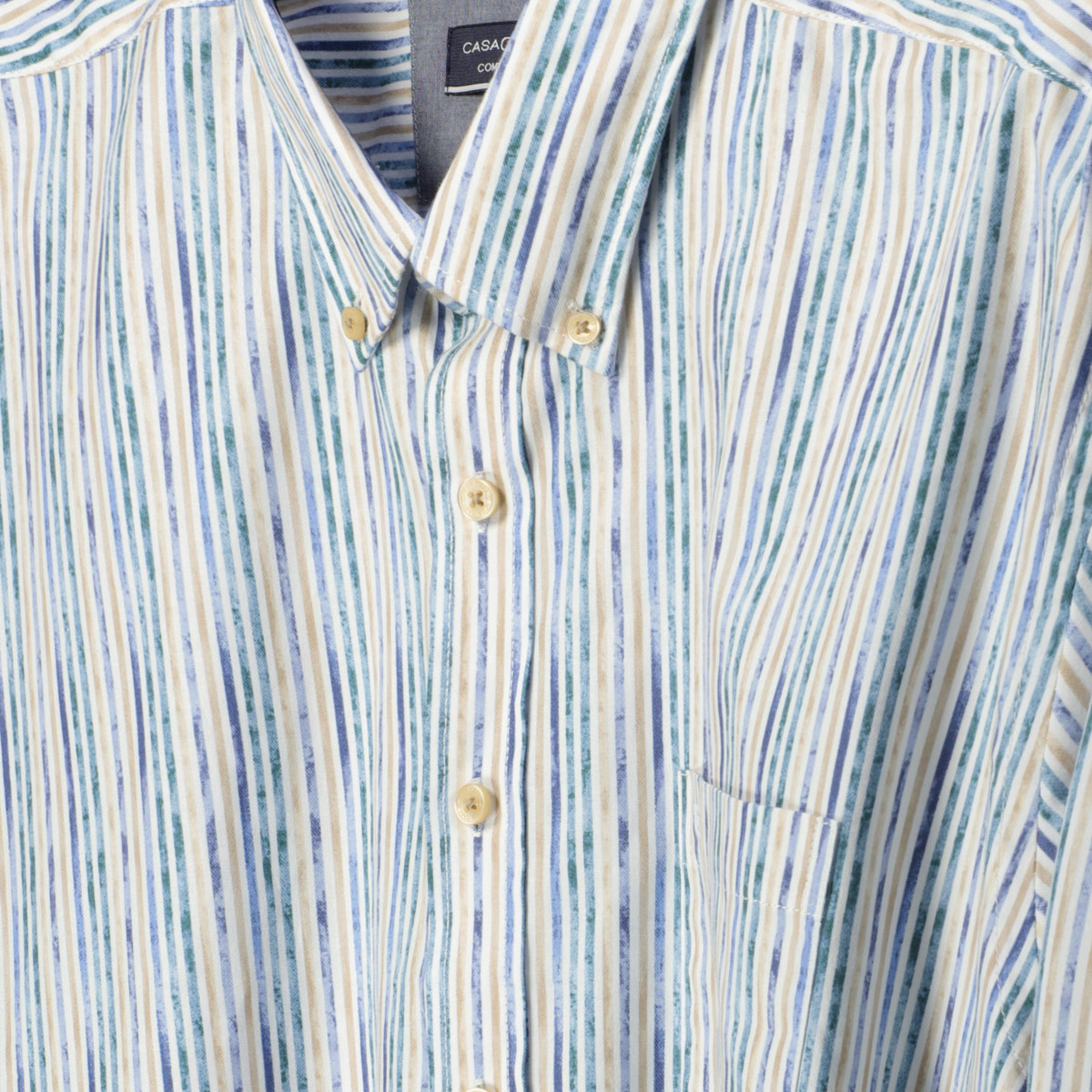 CASA MODA Freizeithemd aus Baumwolle blau/grau