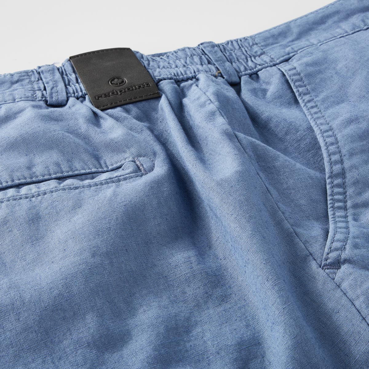 Redpoint Chinos mit Leinen mittelblau