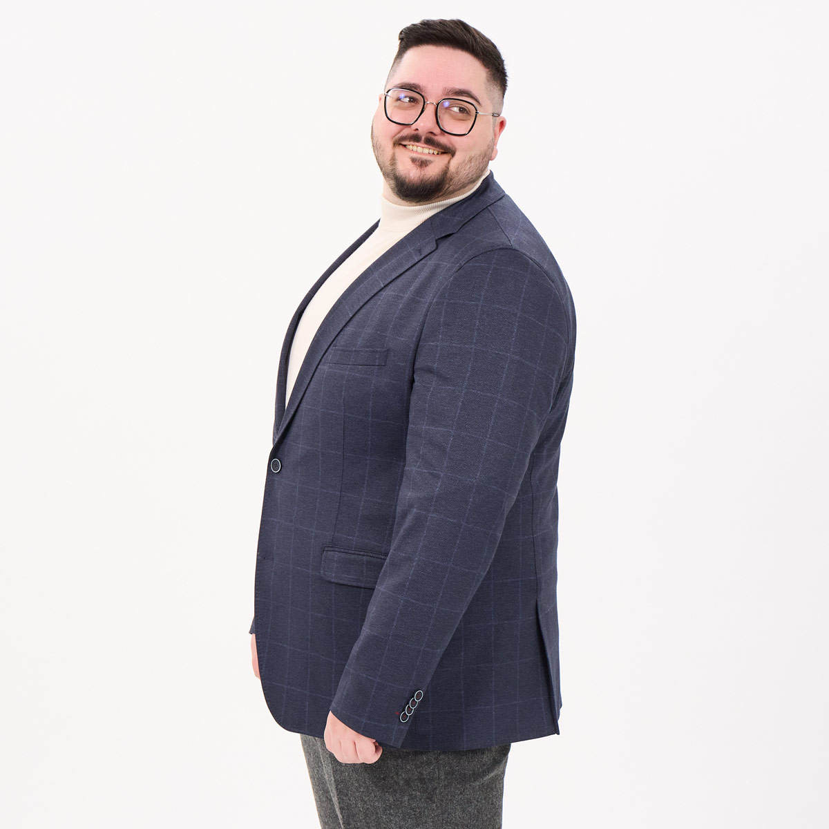 Weis Sakko aus Stretch-Jersey blau