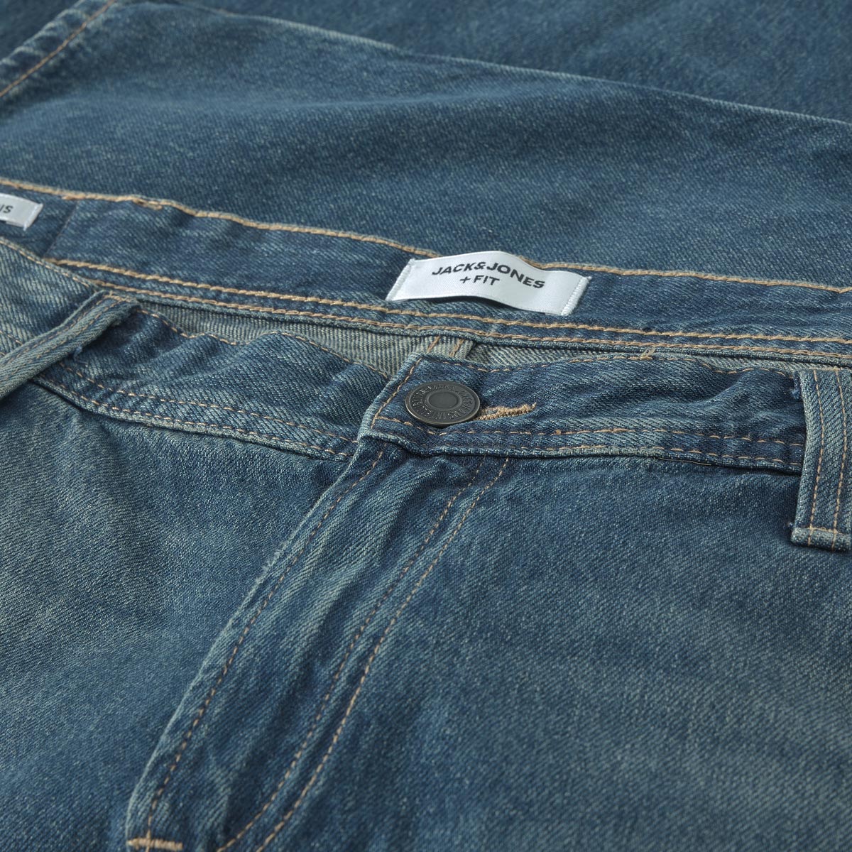 Jack&Jones Jeans "Chris" mit Used-Waschung, Loose Fit jeansblau