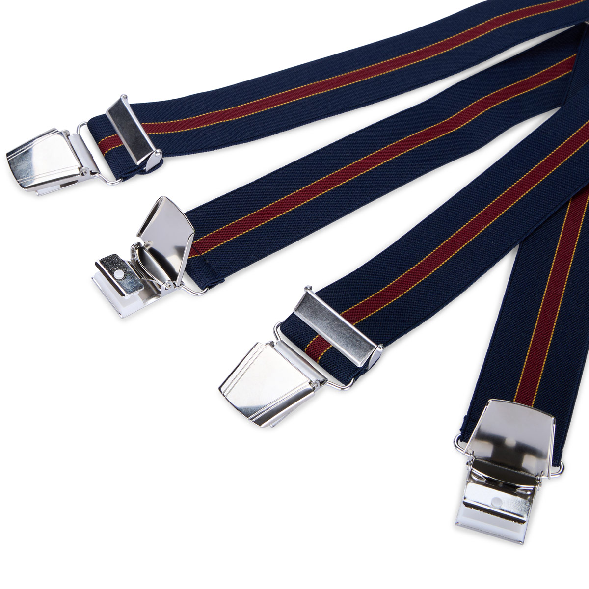 Lindenmann Hosenträger mit Kontraststreifen, verstellbar blau