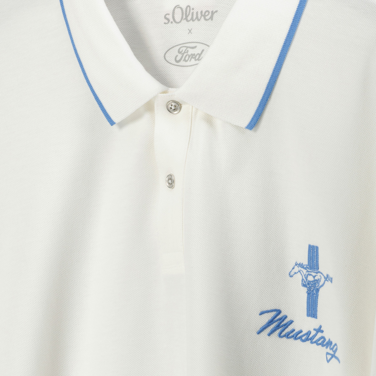 s.Oliver Poloshirt Ford Mustang-Kollektion natur