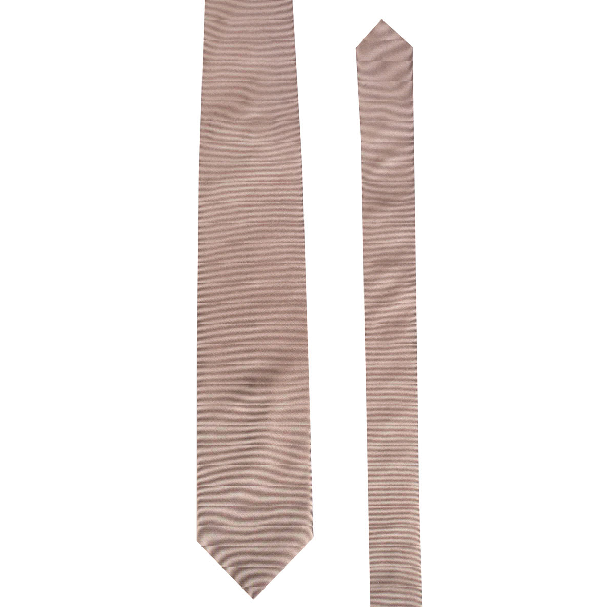 Seidenfalter Extralange Seidenkrawatte mit feiner Streifenstruktur sand