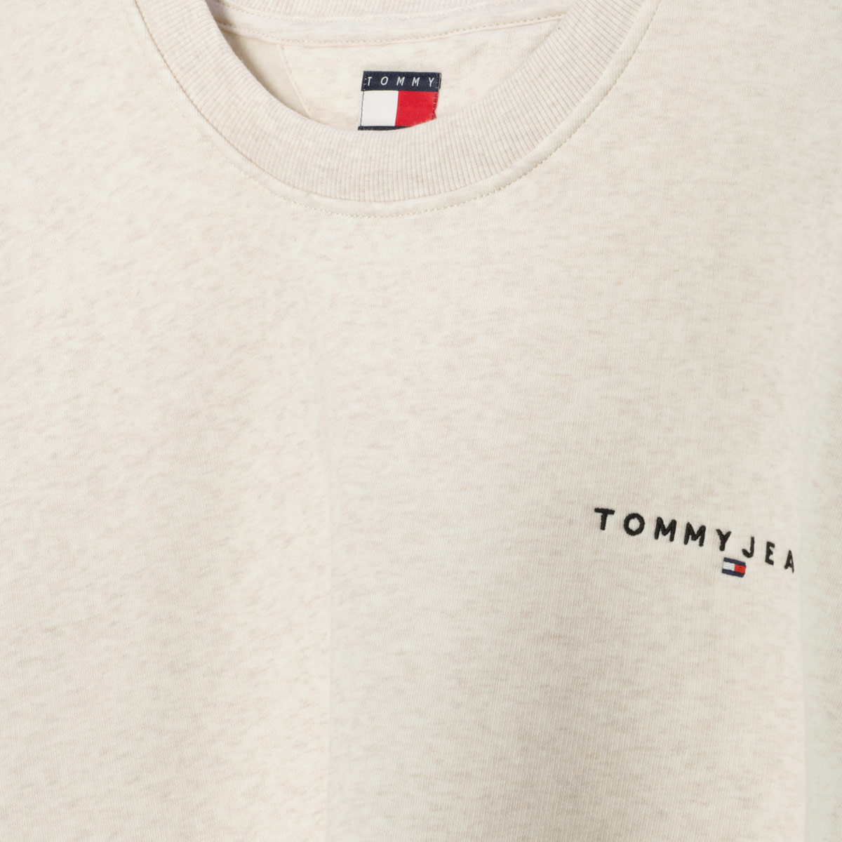 Tommy Jeans Sweatshirt mit Logo-Stickerei cremeweiß