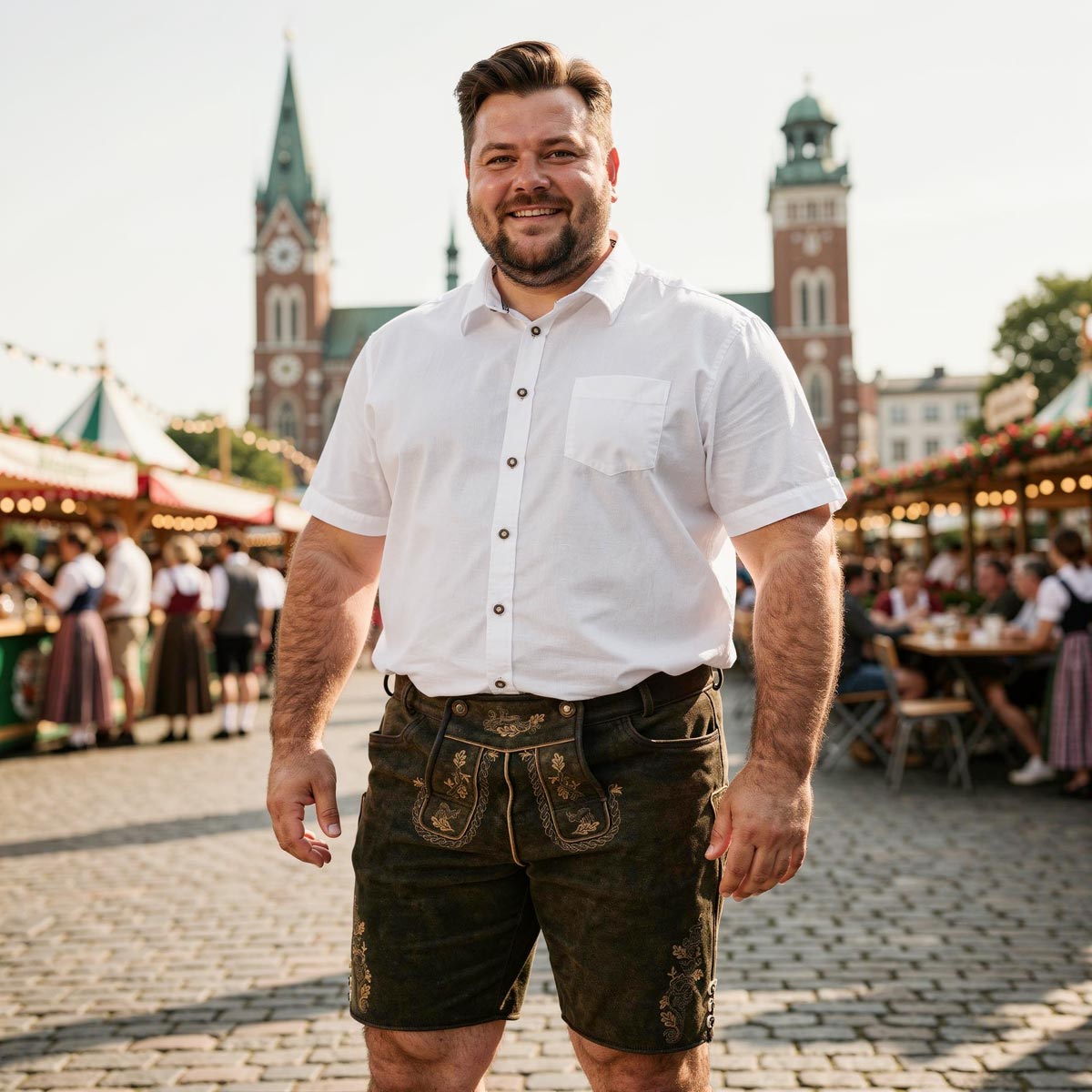 Pfundskerl Trachtenhemd aus Baumwolle weiß