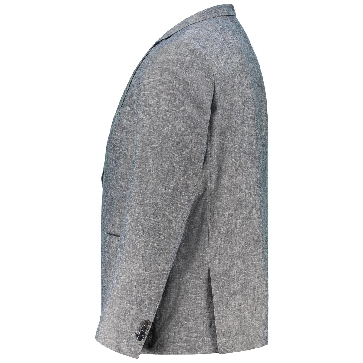 Weis Sakko mit Leinen, leicht blau