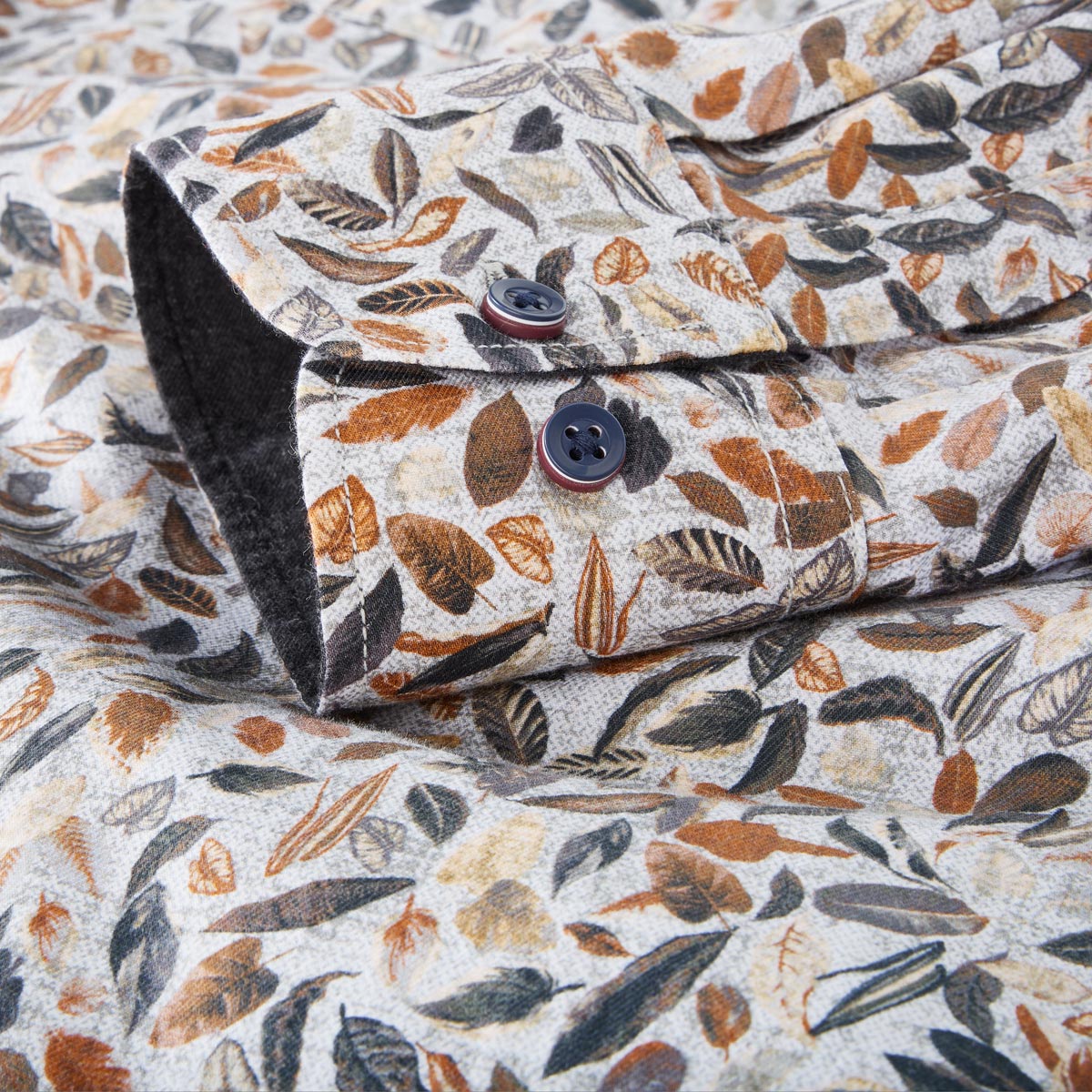 CASA MODA Freizeithemd mit floralem Muster braun