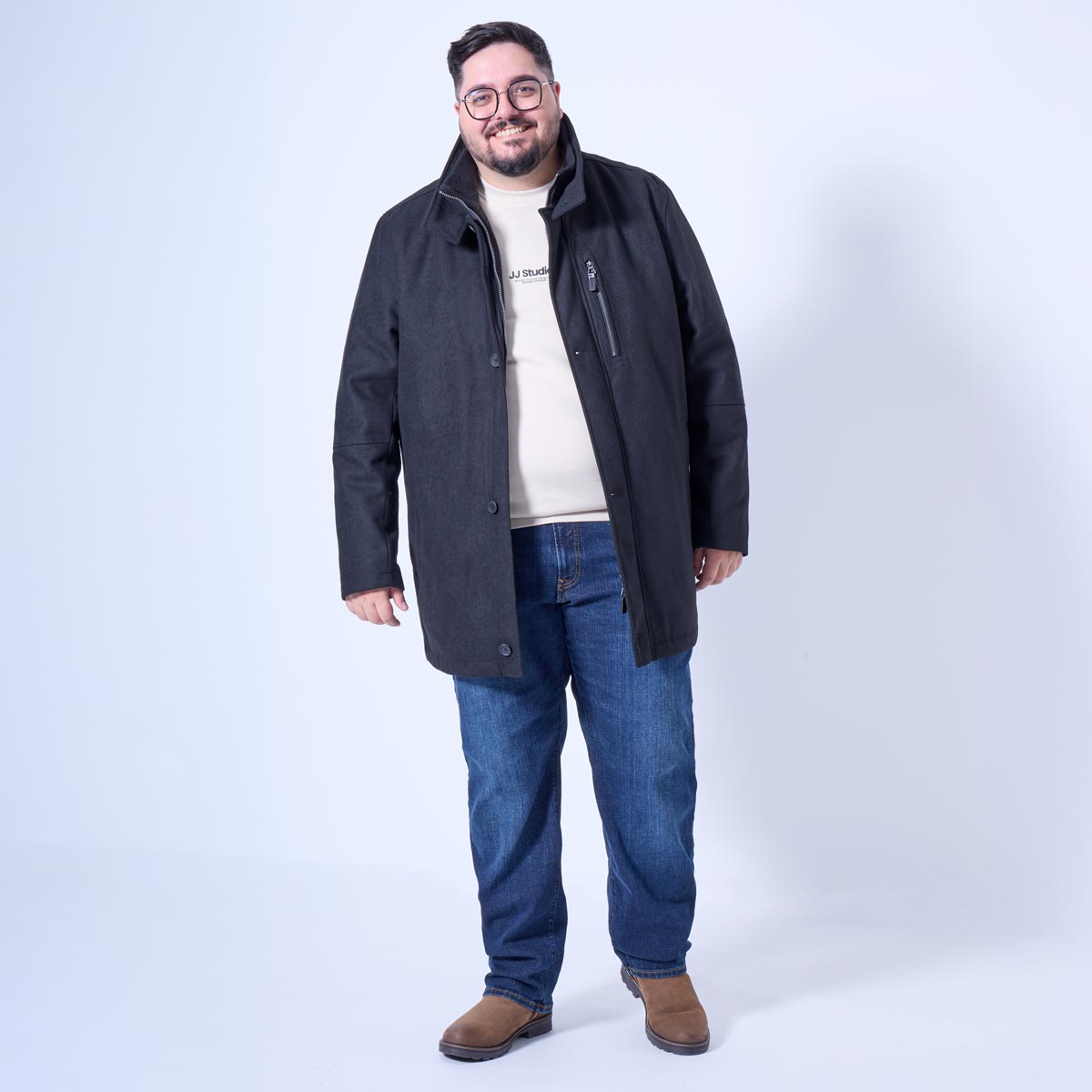 Redpoint Kurzmantel aus Wollmischung schwarz