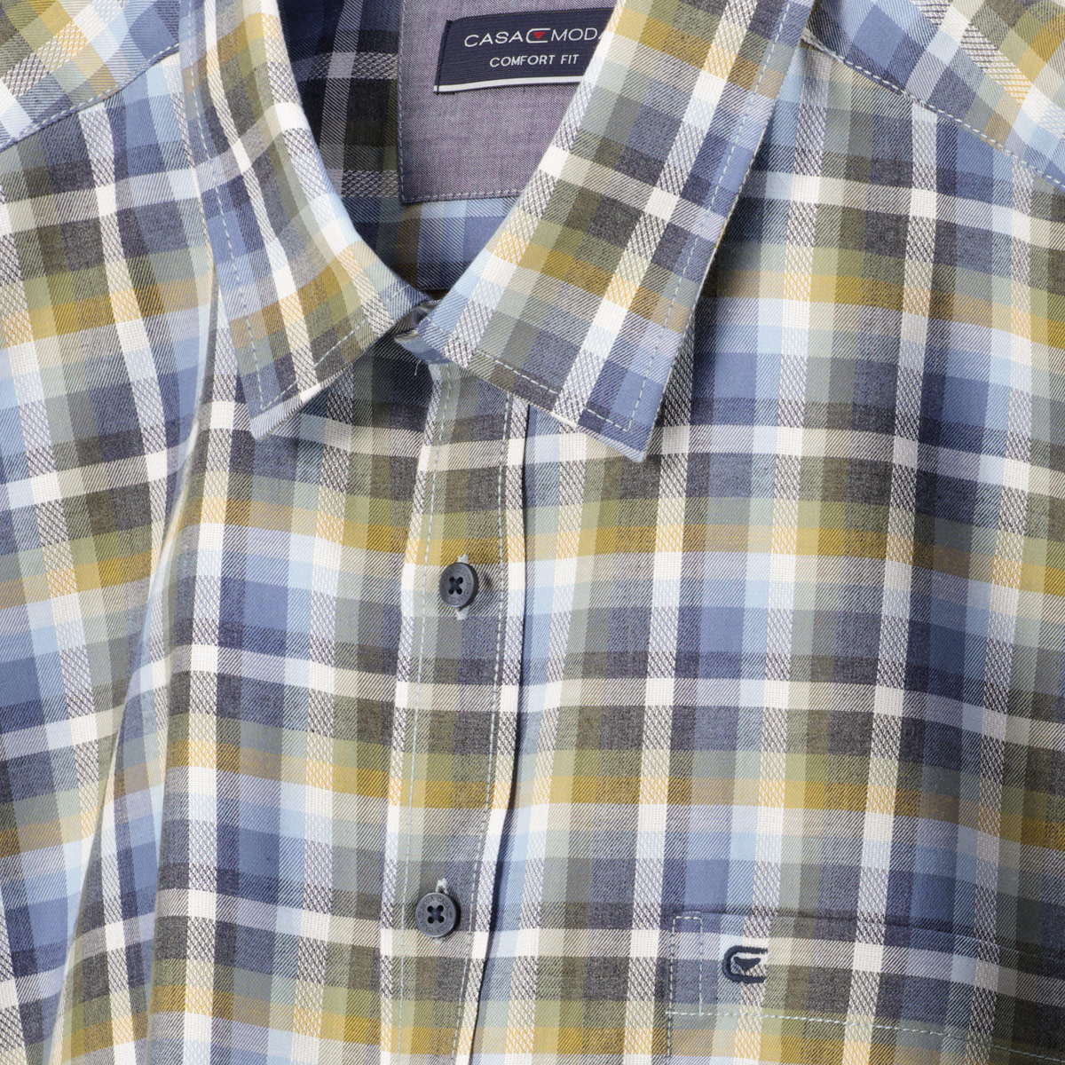 CASA MODA Kariertes Freizeithemd aus Baumwolle grün