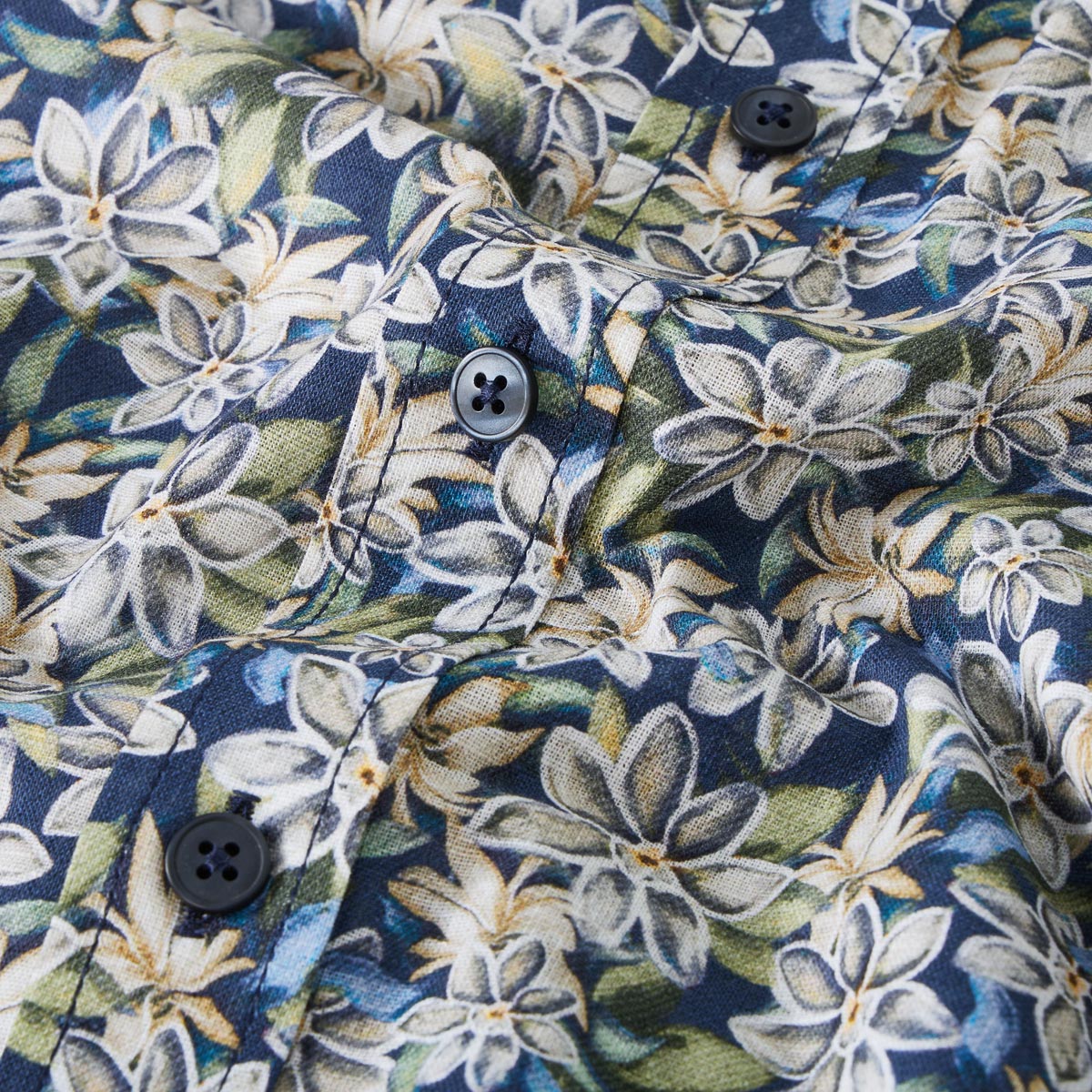 CASA MODA Freizeithemd mit floralem Muster blau