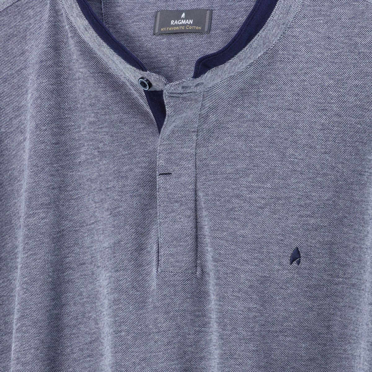 RAGMAN Poloshirt mit Stehkragen dunkelblau RAGMAN Poloshirt mit Stehkragen dunkelblau
