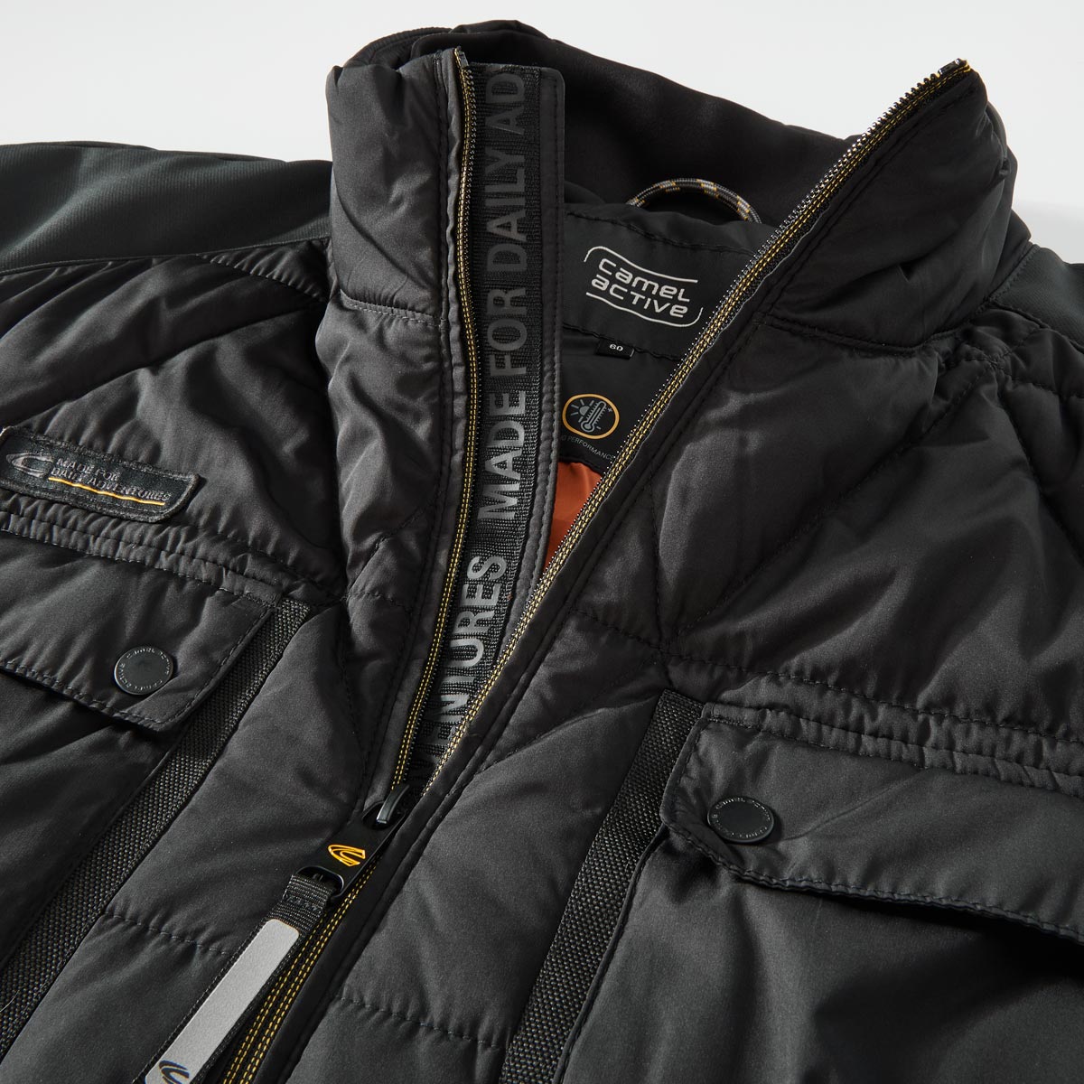 camel active Steppjacke, wasserabweisend und winddicht anthrazit