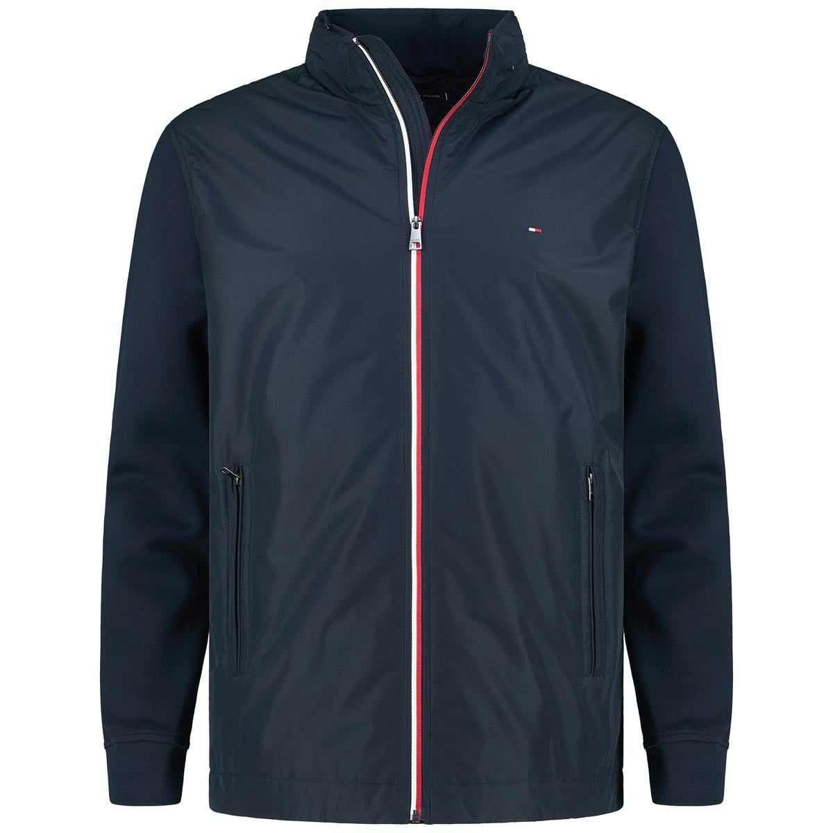 Tommy Hilfiger Blousonjacke im Material-Mix Farbe marine Größe: 3XL günstig online kaufen