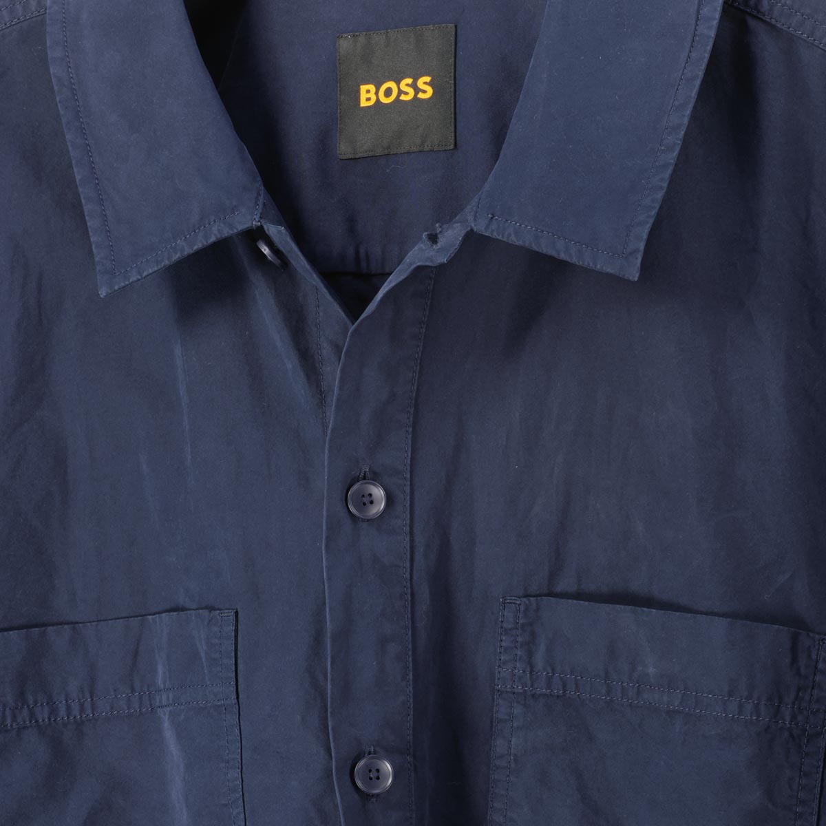 BOSS Overshirt aus Baumwolle dunkelblau