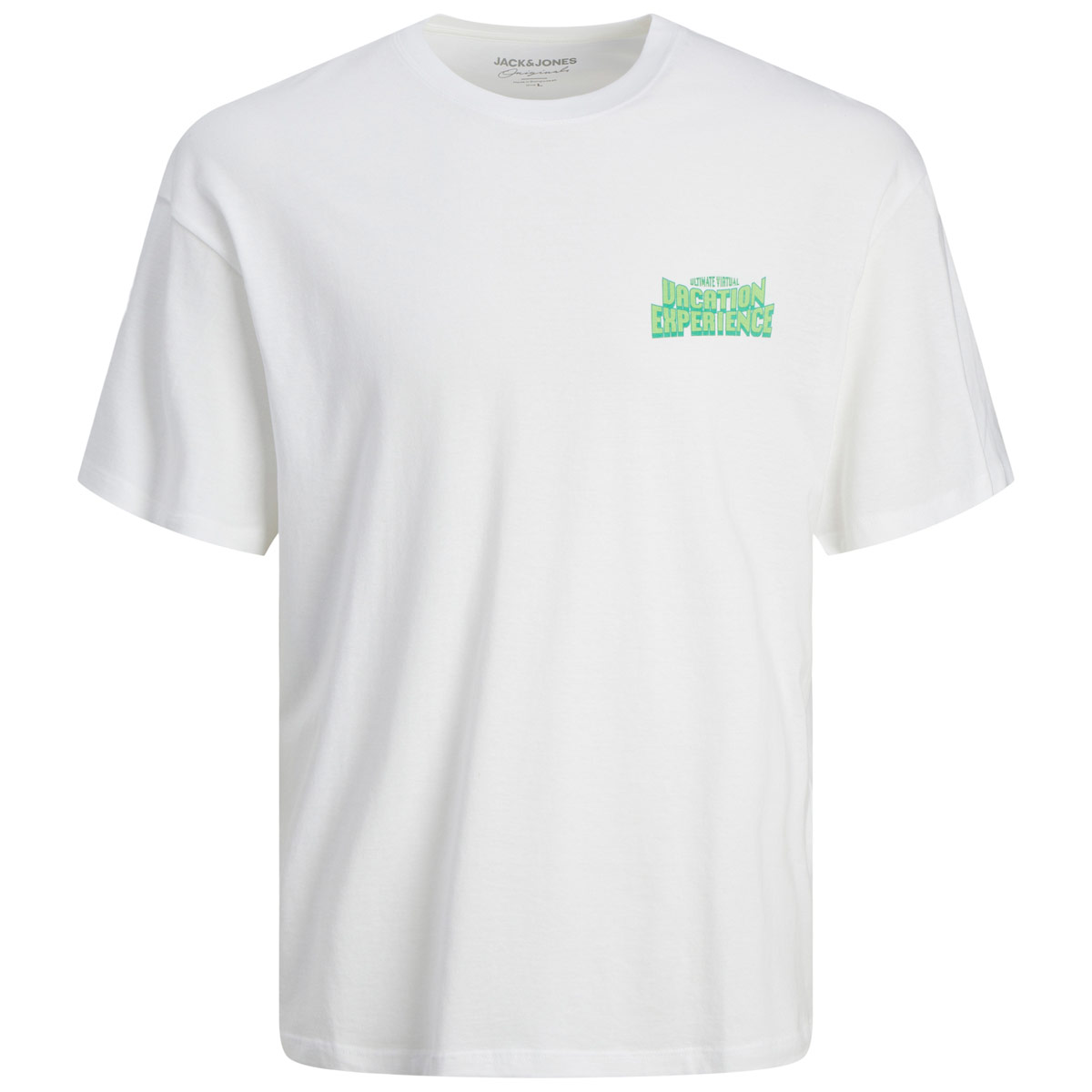 Jack&Jones T-Shirt mit Print auf Vorder- und Rückseite weiß