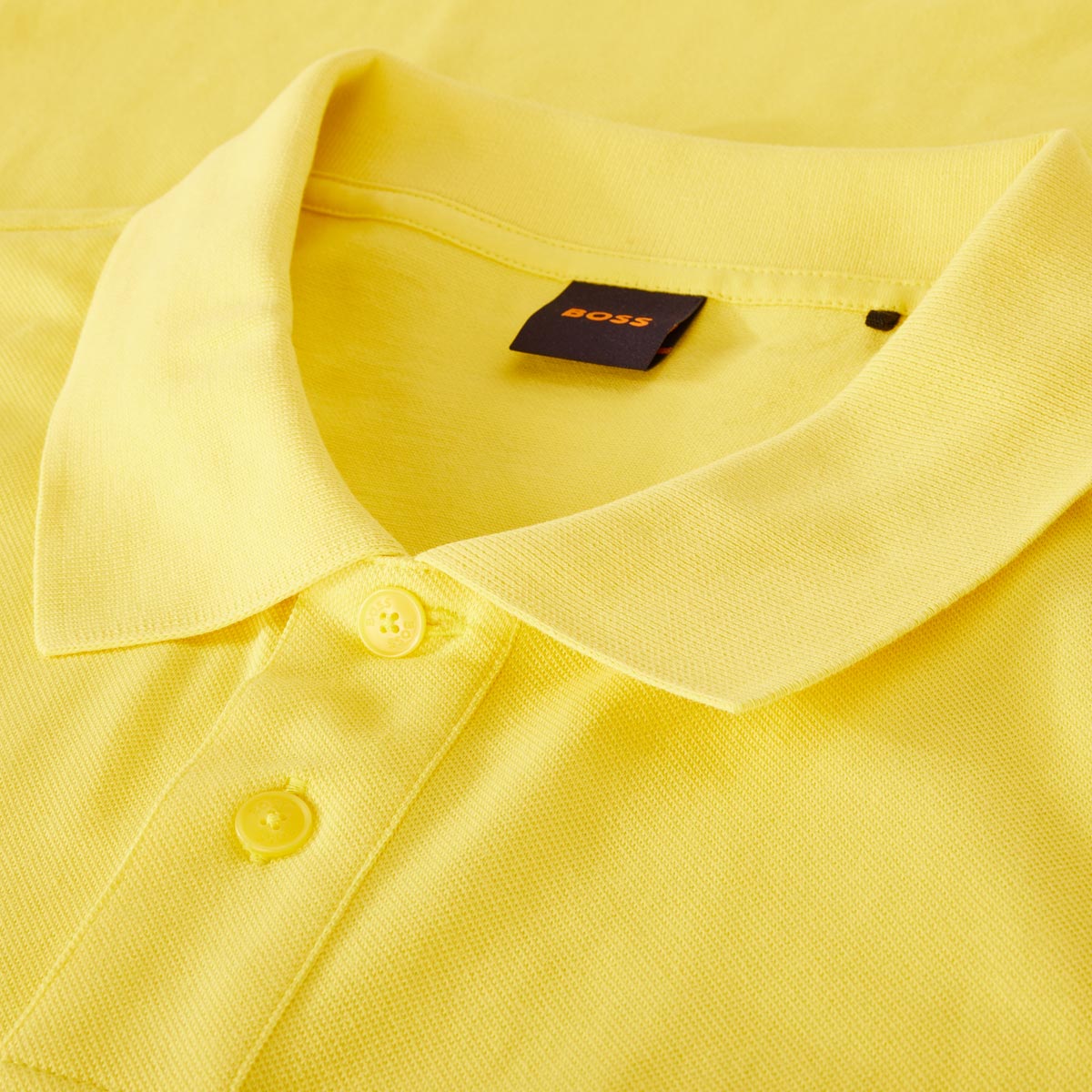 BOSS Poloshirt mit Biobaumwolle gelb