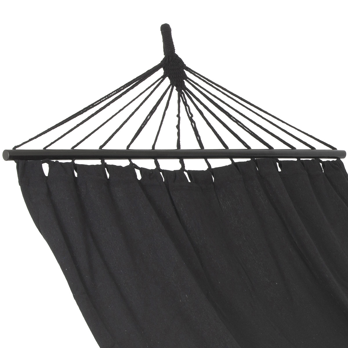 BO-CAMP Extrabreite Hängematte mit Spreizstock, max. Tragkraft 200 kg schwarz