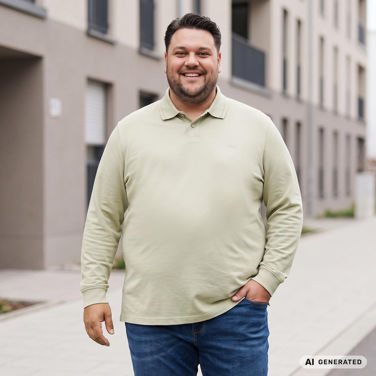 BOSS Poloshirt aus Biobaumwolle grün