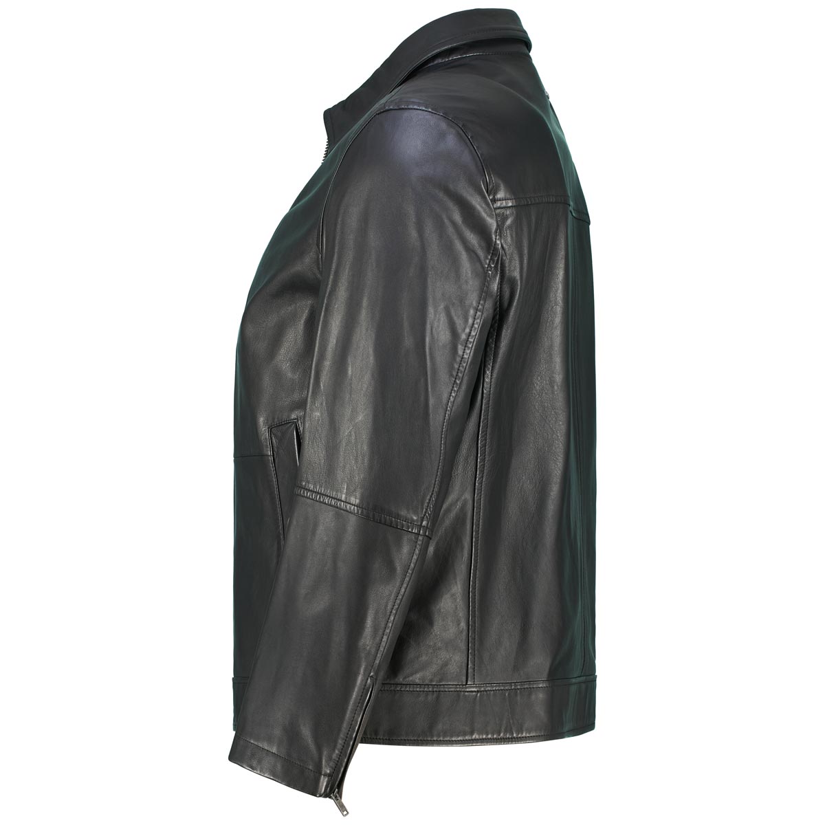 BOSS Lederjacke aus Schafleder Farbe schwarz Größe: 64 günstig online kaufen