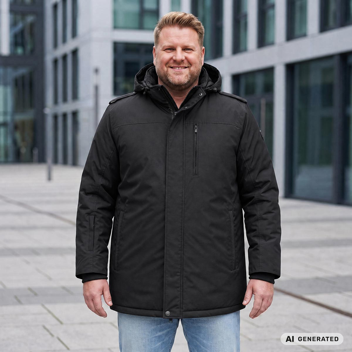 Wellensteyn Wattierter Parka "Traveller", wind- und wasserdicht schwarz