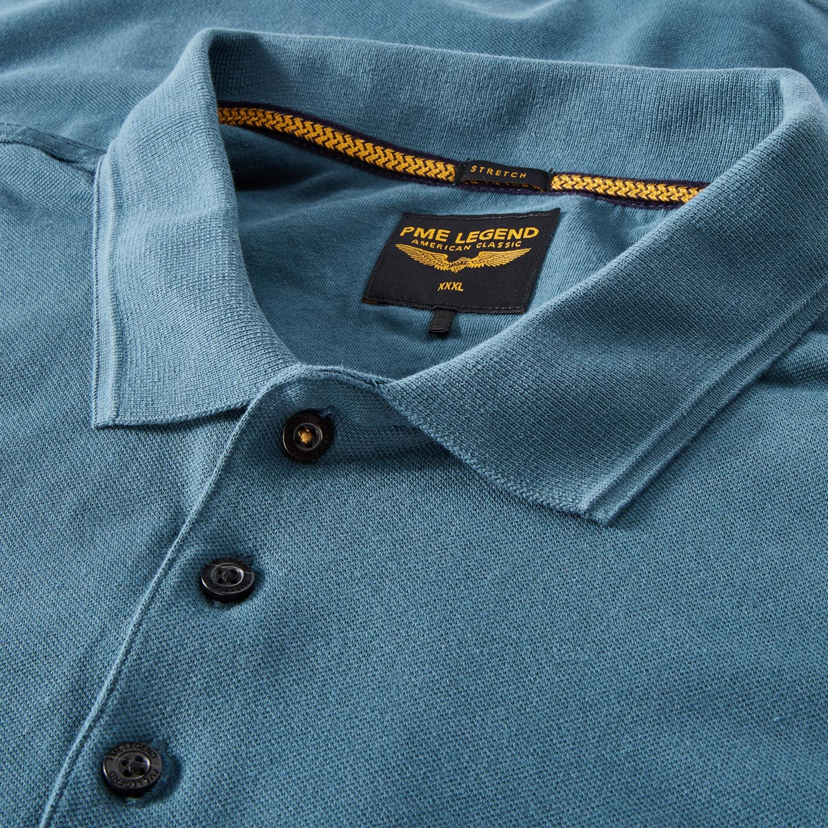 PME LEGEND Poloshirt mit Elasthan blau