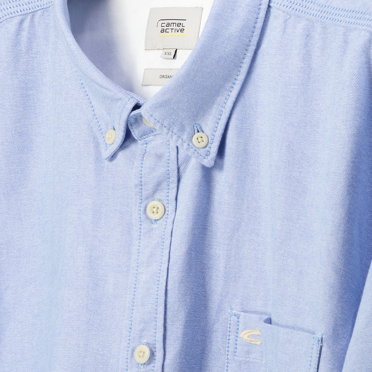 camel active Freizeithemd aus Biobaumwolle blau