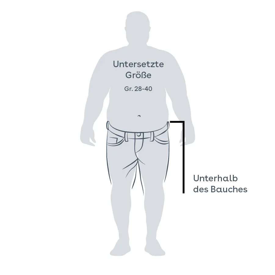 Untersetzte Hosen Größen