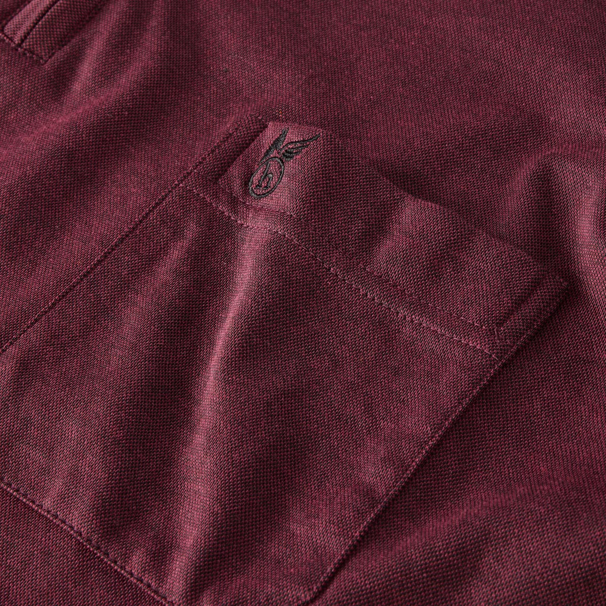 Hajo Poloshirt aus Baumwollmischung weinrot