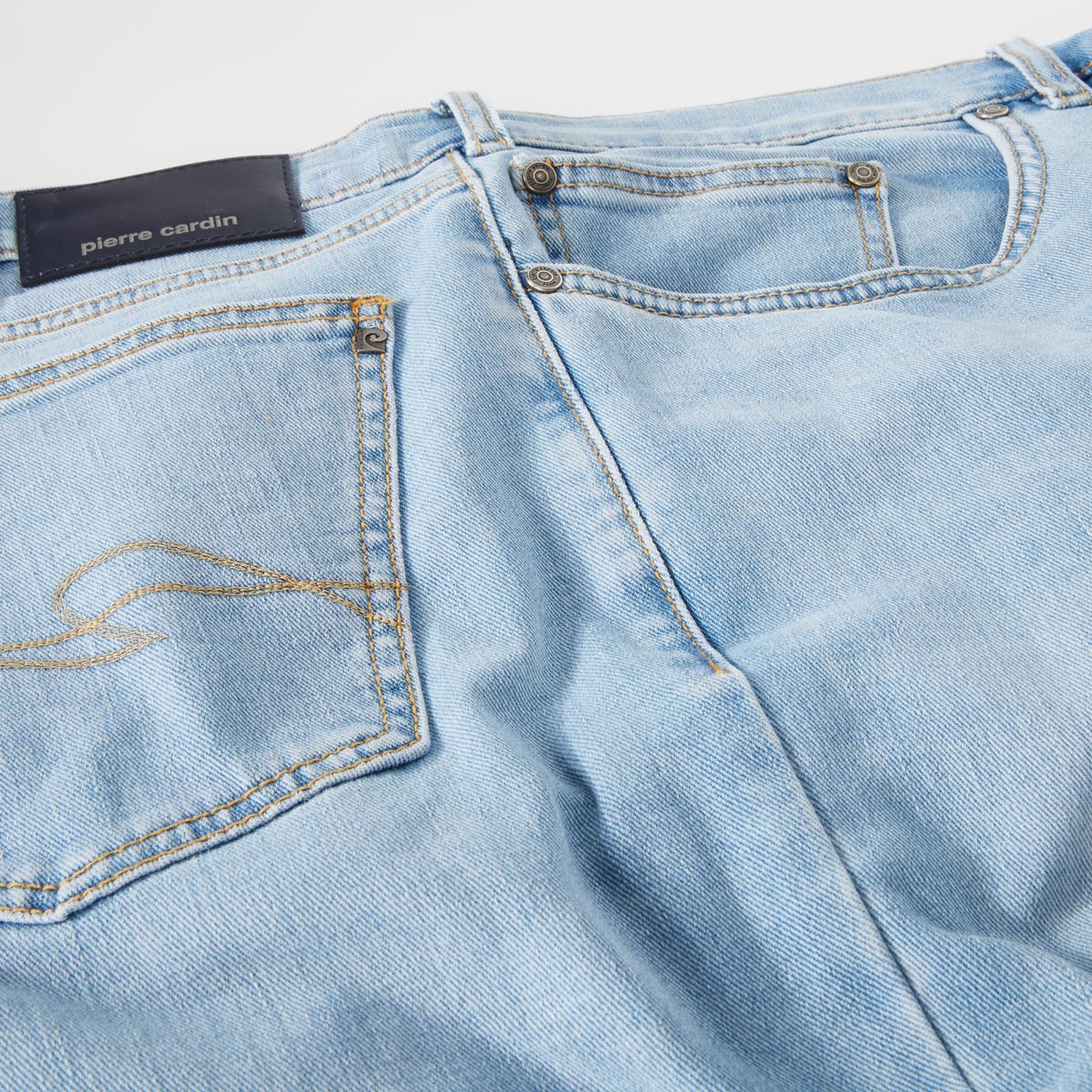 Pierre Cardin Stretch-Jeans "Limoux", Tapered Fit hellblau