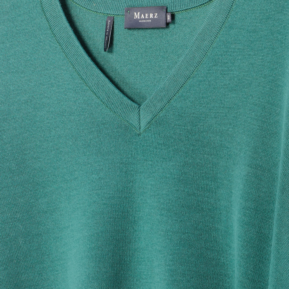 MAERZ MUENCHEN Feinstrickpullover aus Merinowolle grün