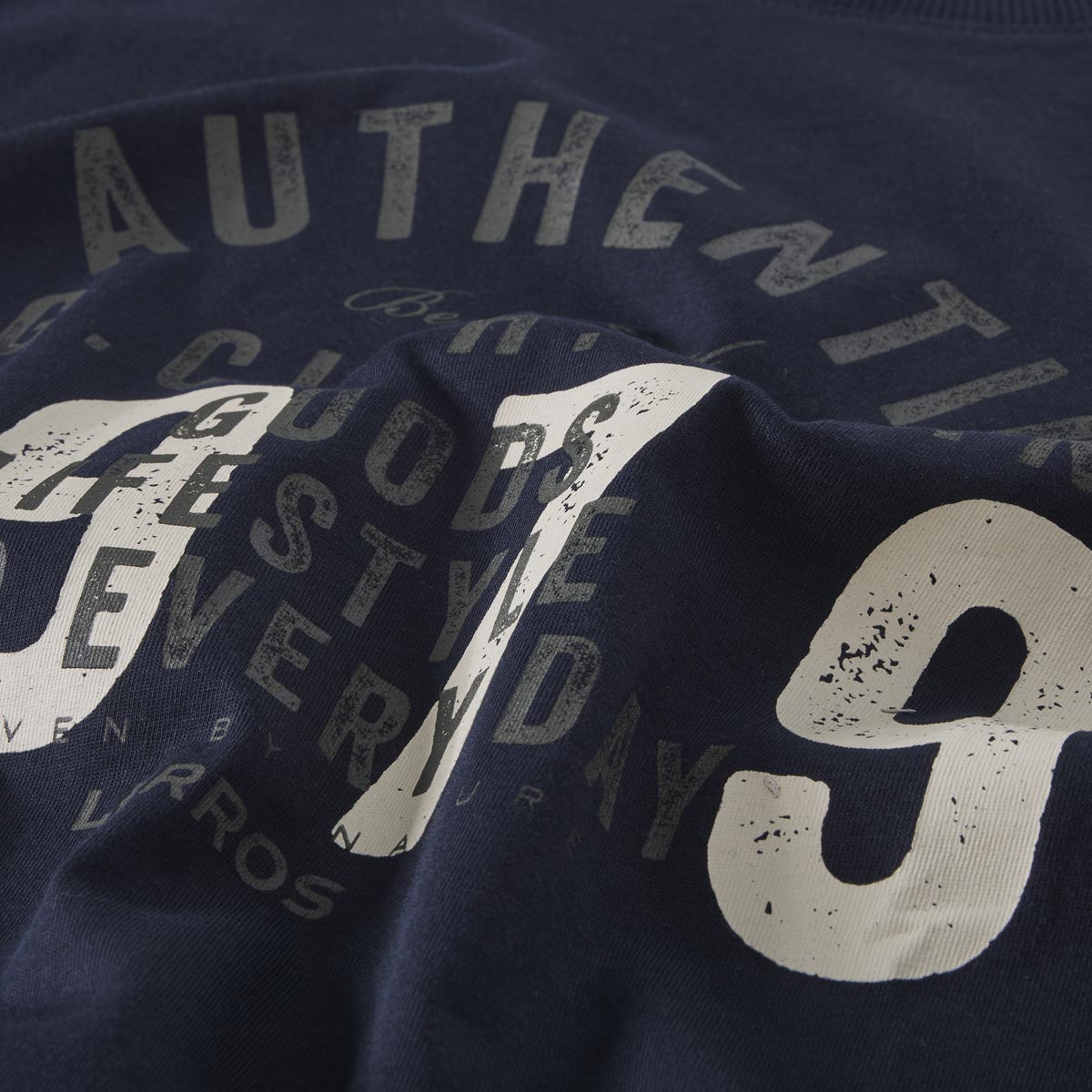 Lerros T-Shirt mit Print blau