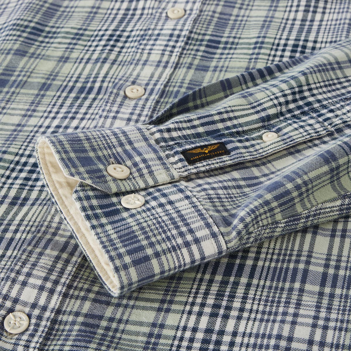 PME LEGEND Kariertes Flanellhemd grün