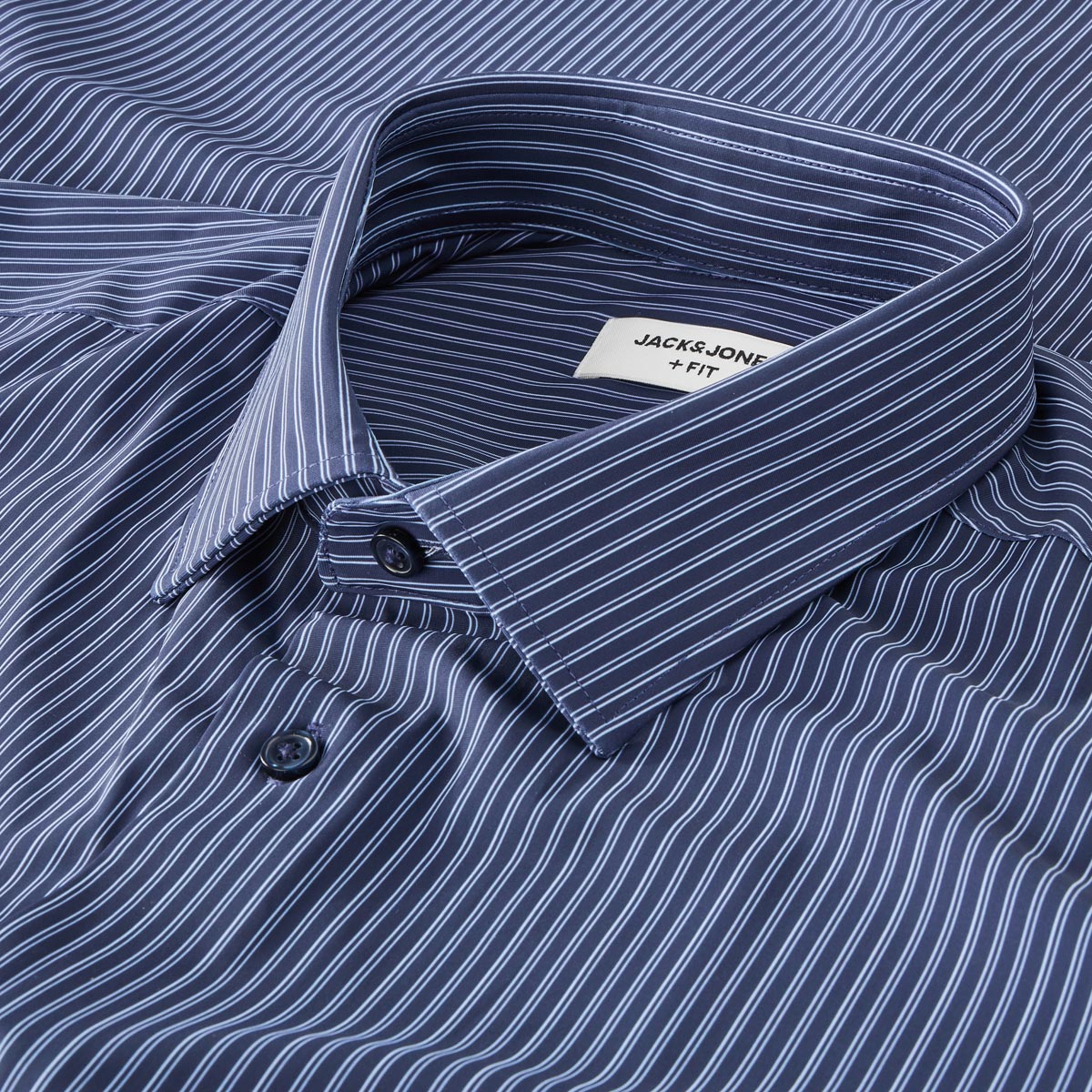 Jack&Jones Freizeithemd mit Stretch dunkelblau