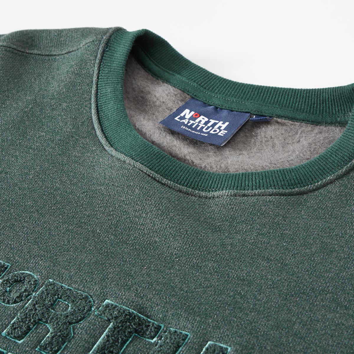 North Sweatshirt mit Fleece-Innenseite dunkelgrün