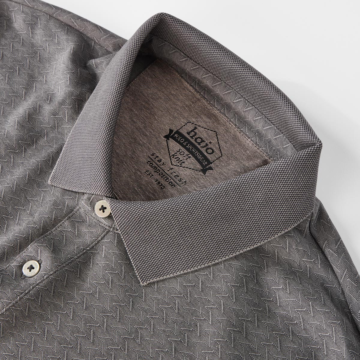 Hajo Langarm-Poloshirt mit Soft Knit schwarz