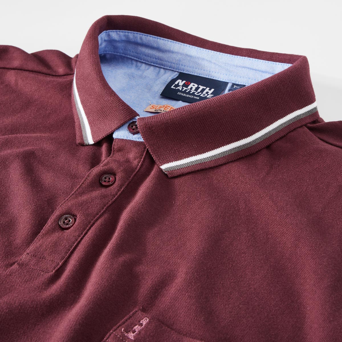 North Poloshirt aus Stretch-Jersey dunkelrot
