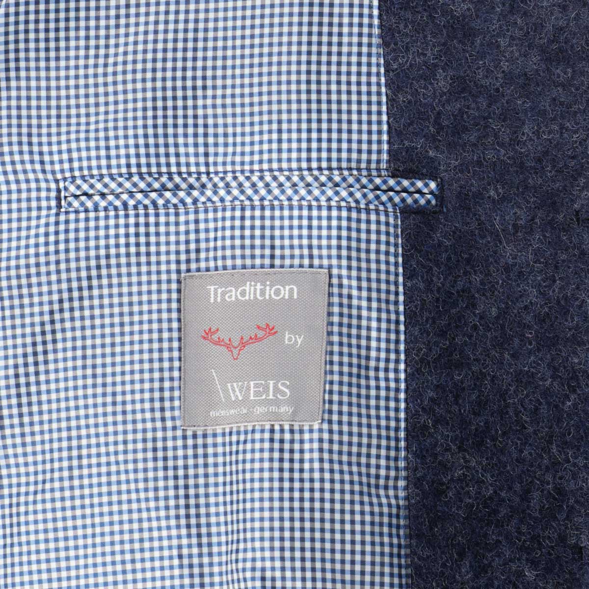 Weis Trachtenjanker aus Wollmischung blau