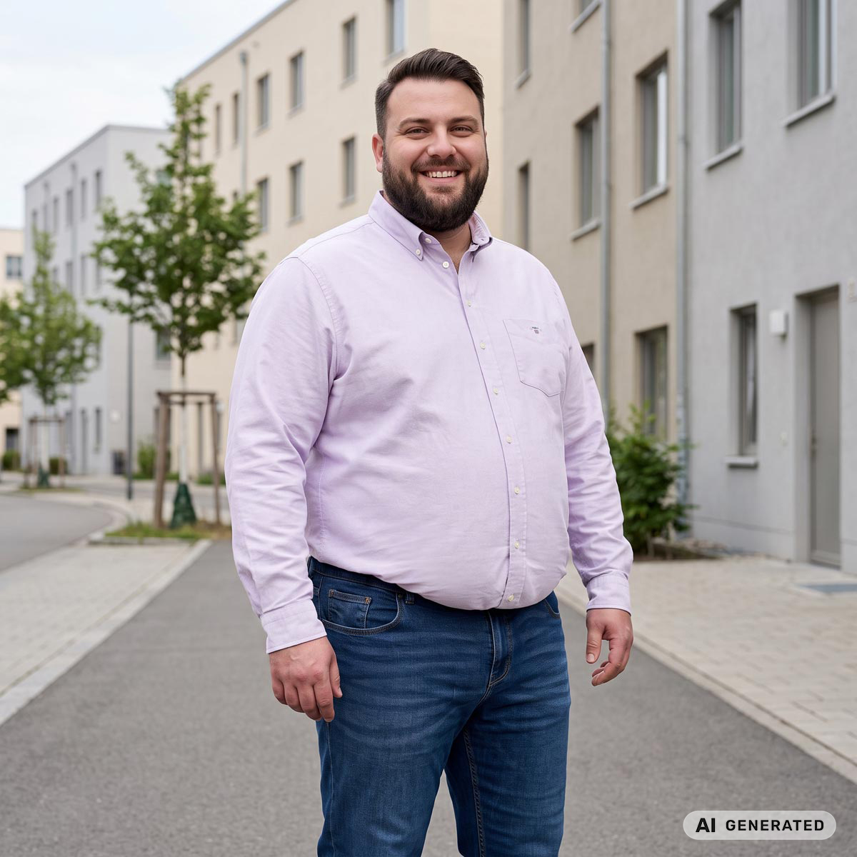 Gant Freizeithemd aus Baumwolle lila