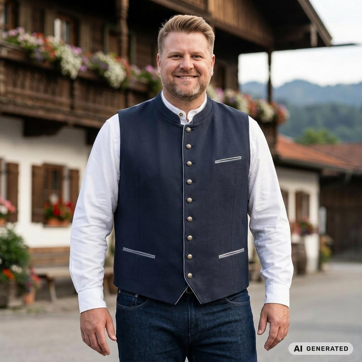 Maddox Trachtenweste marine