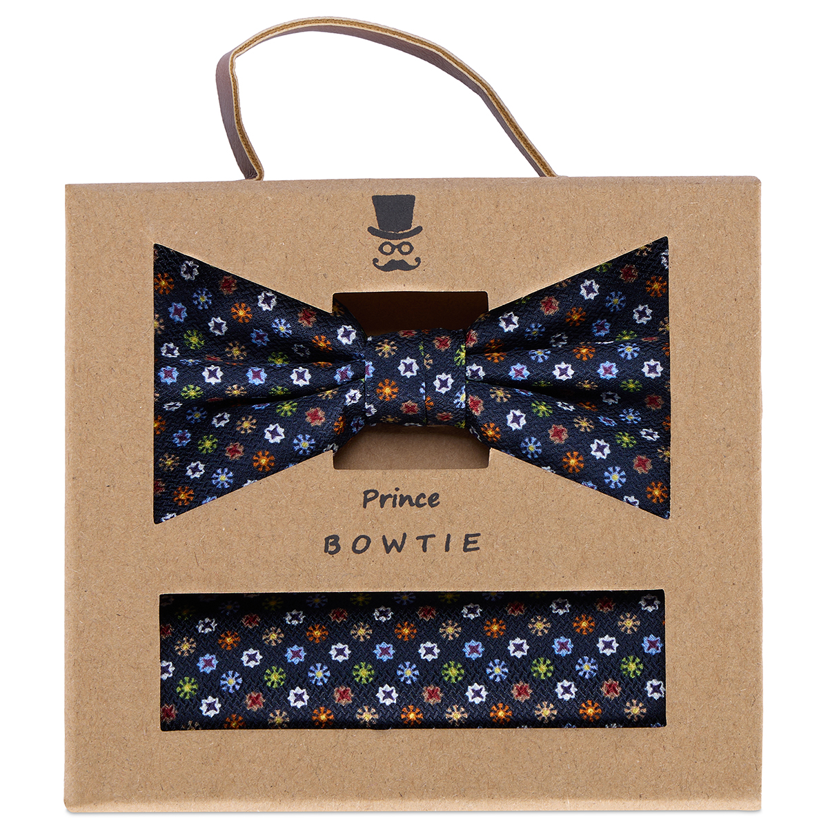 Prince BOWTIE Fliege und Einstecktuch im Set blau