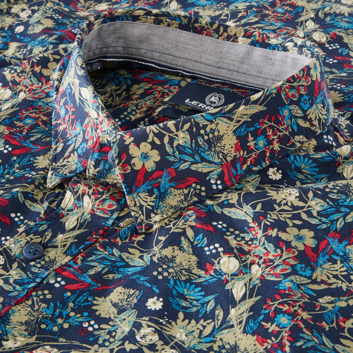 Lerros Freizeithemd mit Elasthan blau