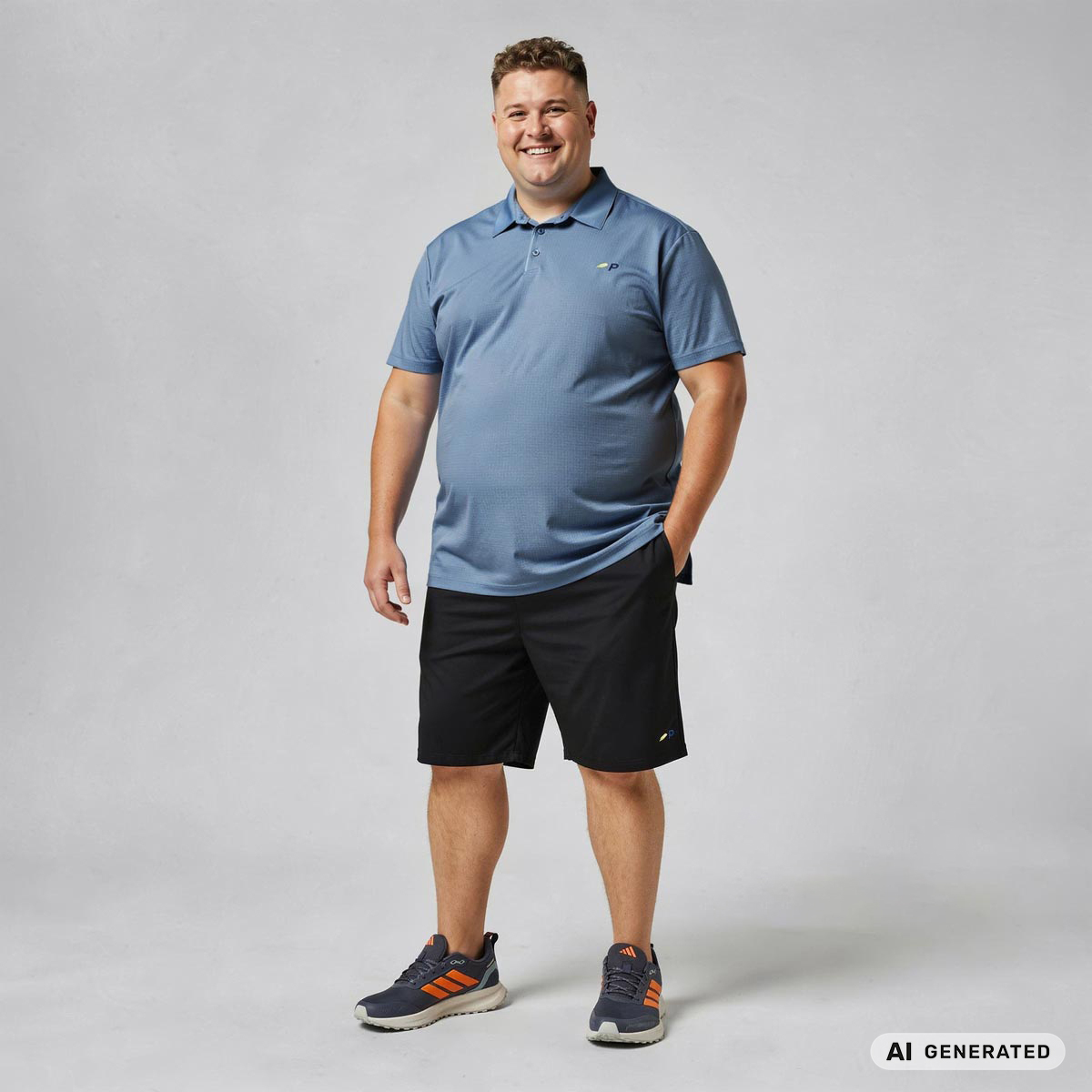 Pfundskerl p ACTIVE Funktions-Poloshirt, schnelltrocknend graublau