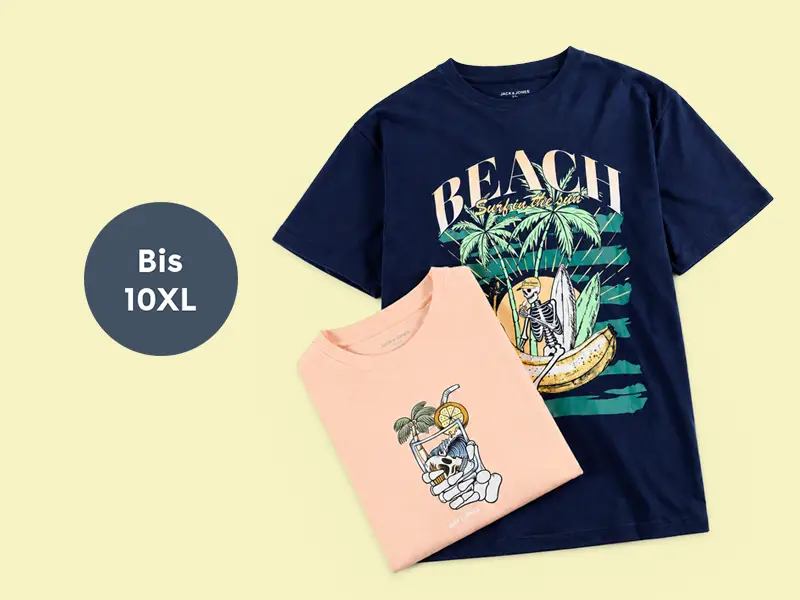 Sommerliche T-Shirts mit Prints in großen Größen bis 10XL für Herren, locker und bequem gestylt