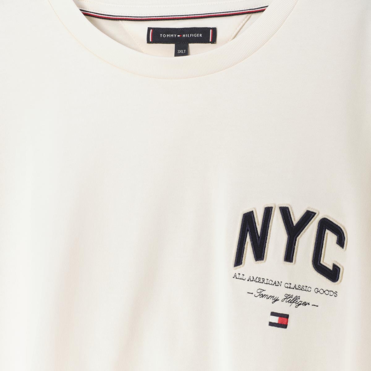 Tommy Hilfiger T-Shirt aus Baumwolle cremeweiß