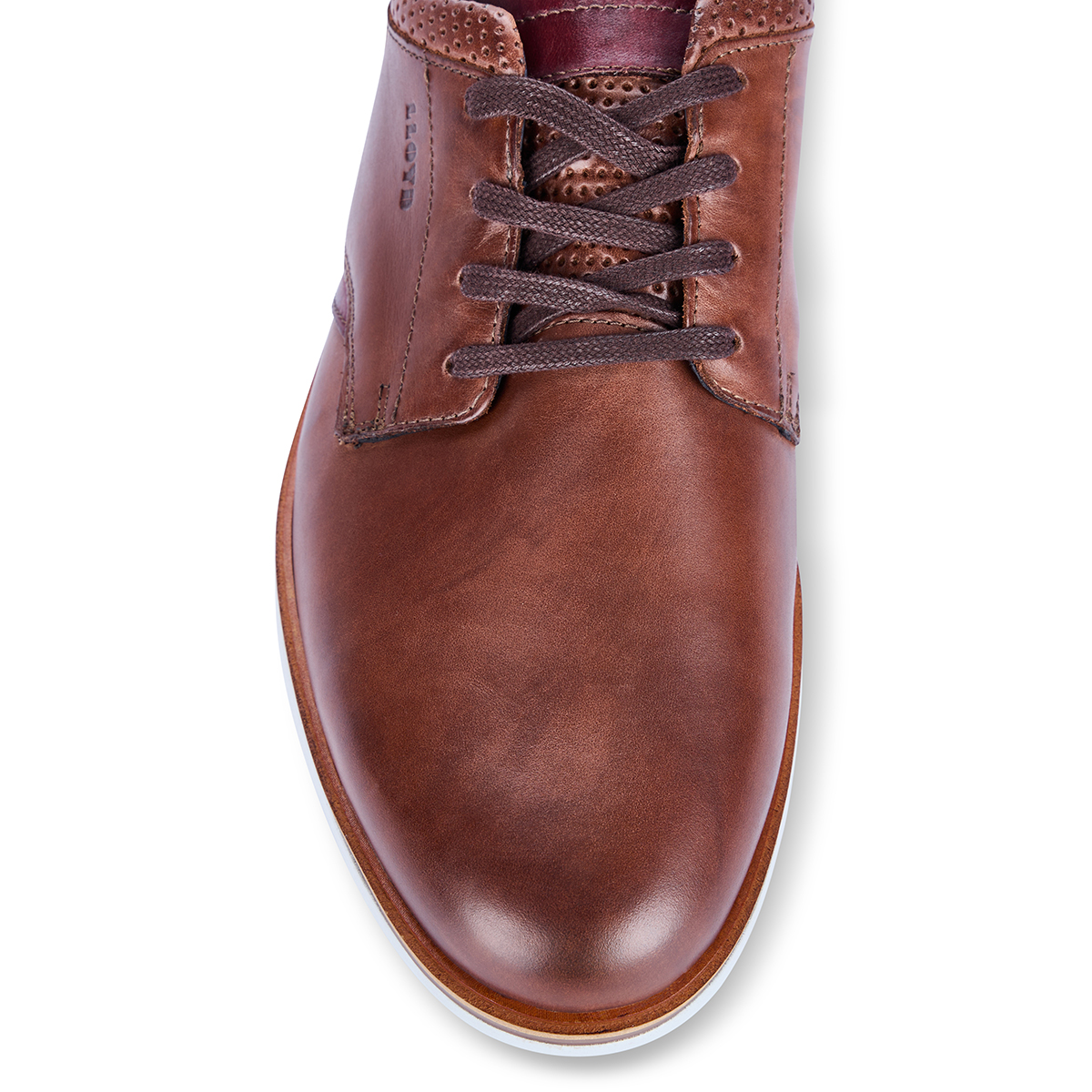 Lloyd Schnürschuh "Kayor" aus Glattleder, extraweit braun